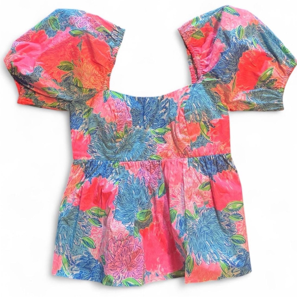 Lilly Pulitzer Colorful Floral Blouse